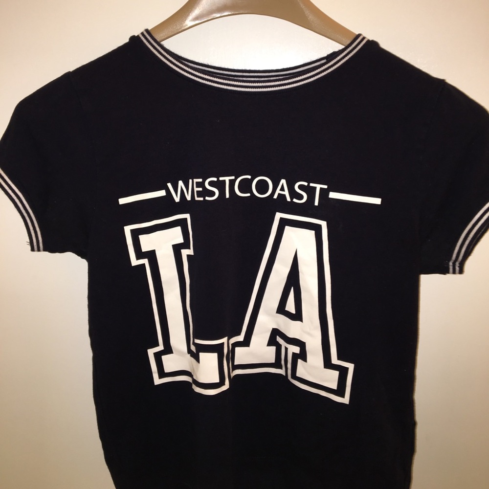 Short Sleep Navy Blue Top